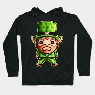 Cute Kawaii Irish Elf With Shamrock Hat For St Patricks Day Hoodie